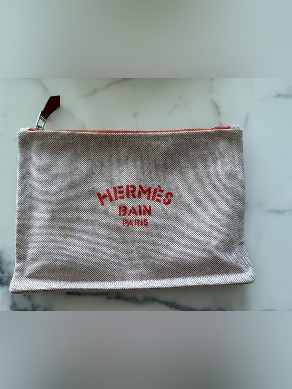 Authentic Hermès Canvas Pouch
